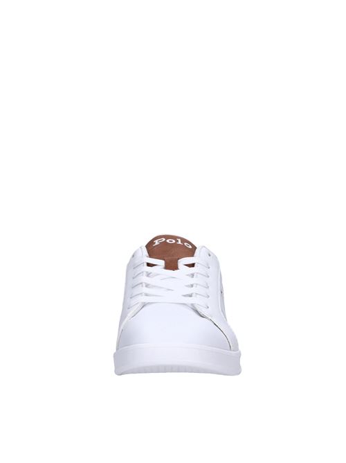 Faux leather sneakers POLO RALPH LAUREN | RL00590100BIANCO-MARRONE